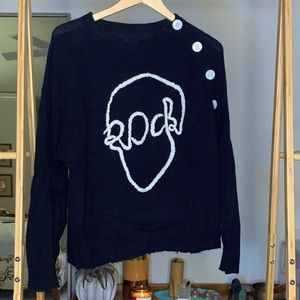 ZADIG & VOLTAIRE Cashmere Sweater Black w/ skull